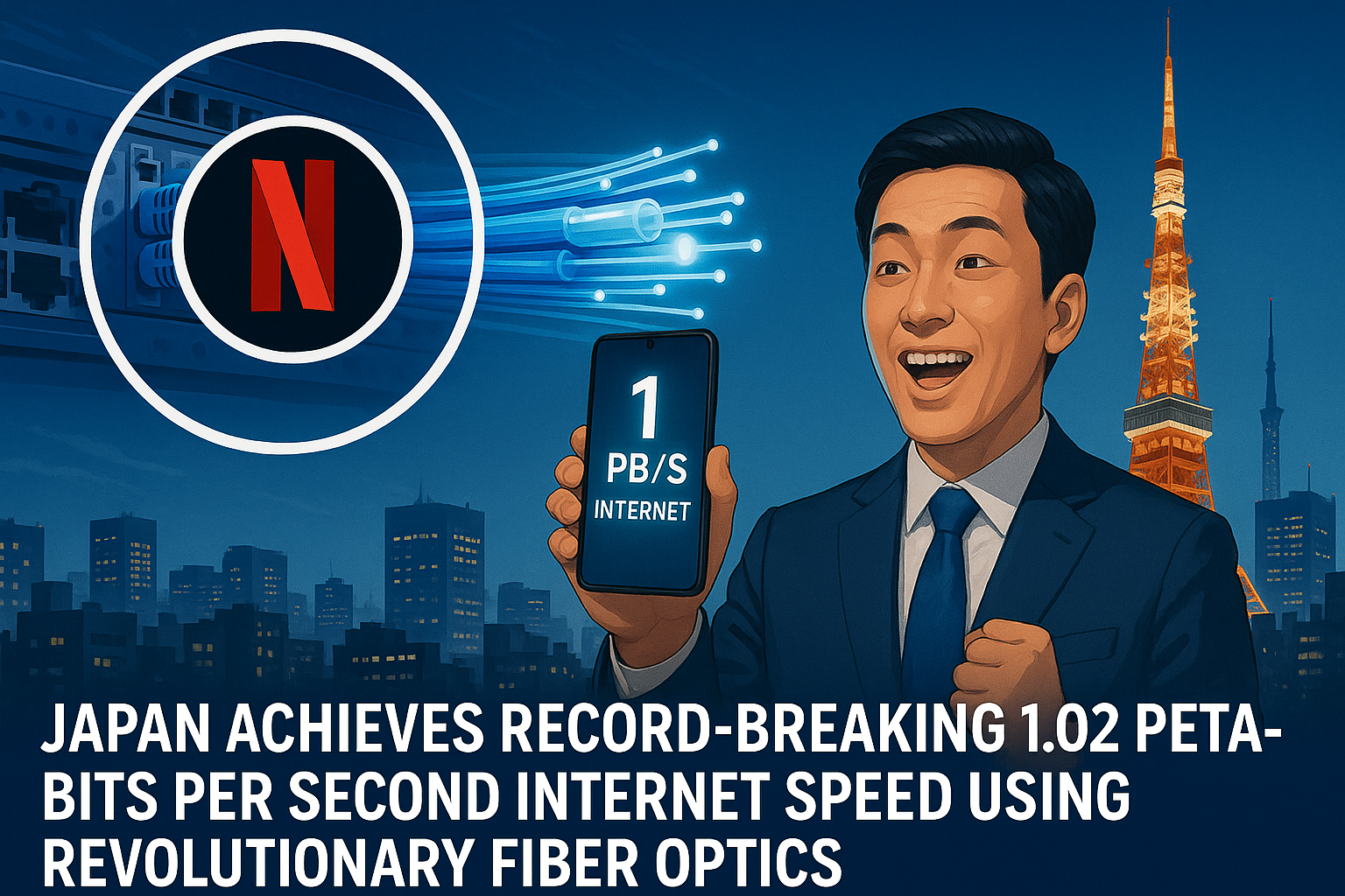 Japan Achieves Record-Breaking 1.02 Petabits Per Second Internet Speed Using Revolutionary Fiber Optics