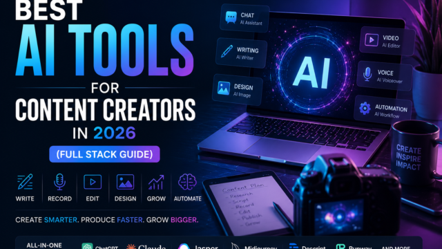 Best AI Tools for Content Creators in 2026 (Full Stack Guide)